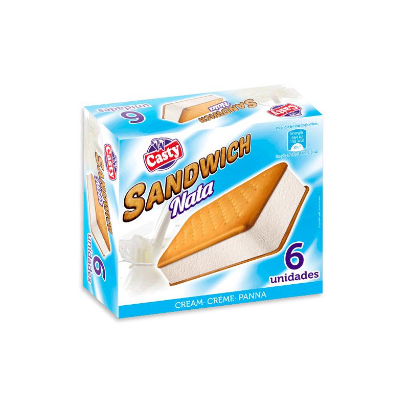 HELADO SANDWICH NATA CASTY 6X115ML