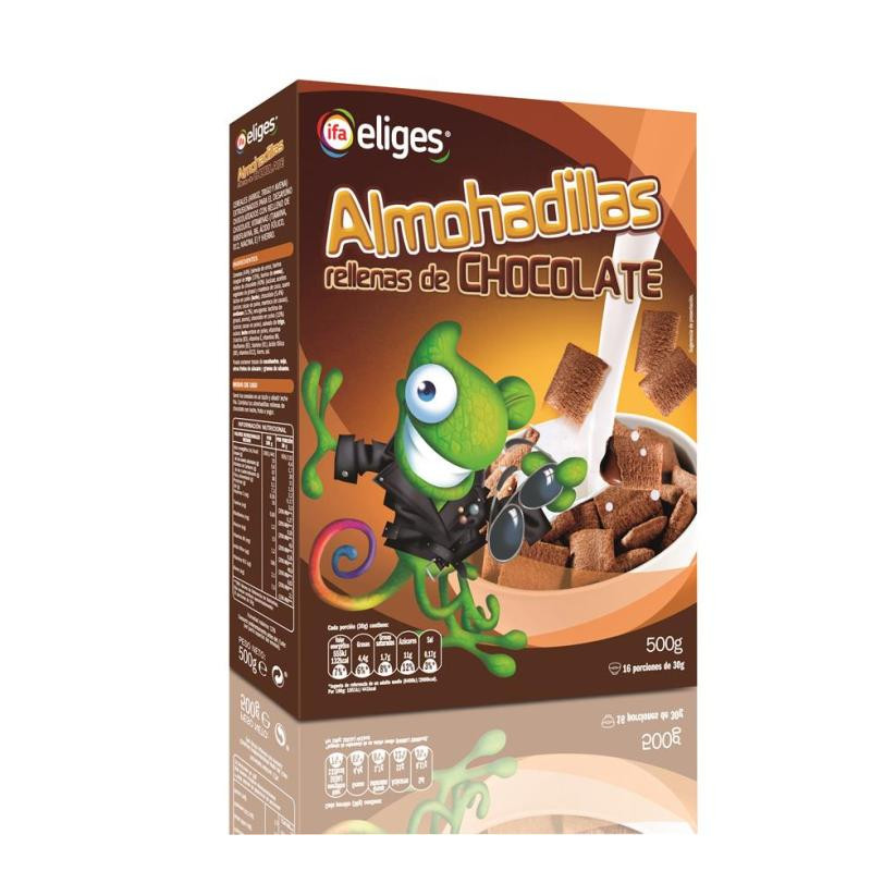 CEREALES ALMOHADILLA RELLENA CHOCOLATE IFA 500GR