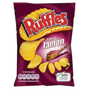 PATATAS SABOR A JAMON RUFFLES 200GR