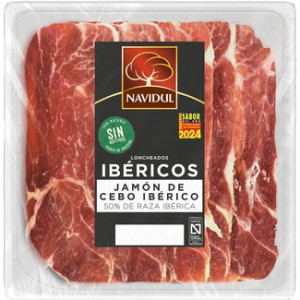JAMON DE CEBO IBERICO NAVIDUL LONCHAS 70GR