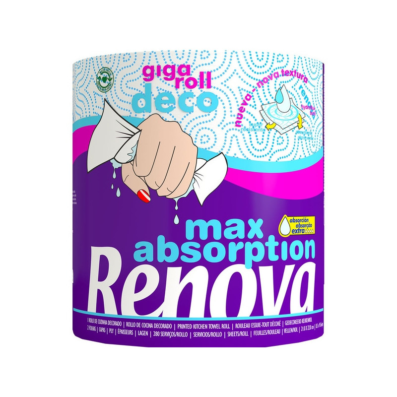 PAPEL COCINA GIGAROLLO DECORADO RENOVA 64M