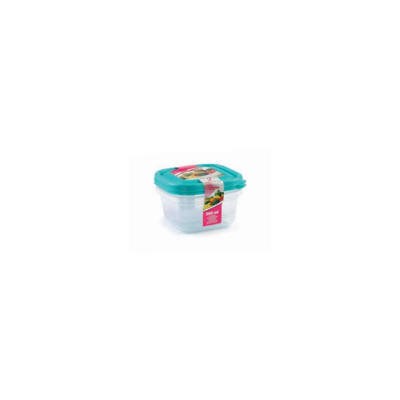 SET 2 FIAMBRERAS CUADRADAS 300 ML