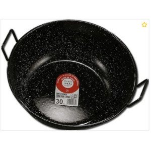 PAELLERA HONDA ESMALTADA ASAS 32CM