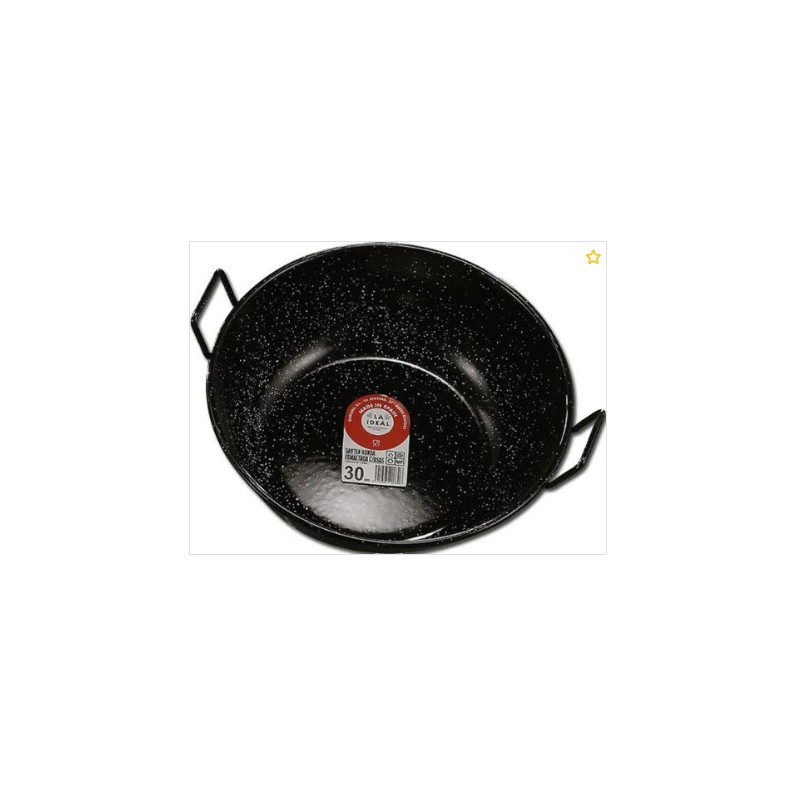 PAELLERA HONDA ESMALTADA ASAS 32CM