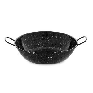 PAELLERA HONDA ESMALTADA ASAS 36 CM 