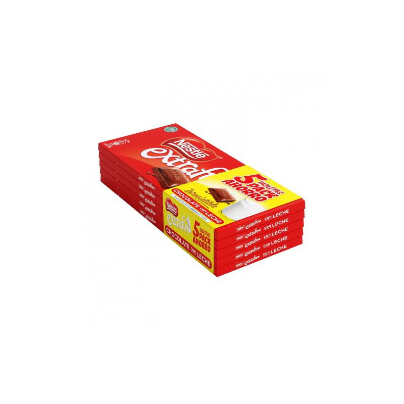 CHOCOLATE NESTLE EXTRA LECHE PACK 5X125GR
