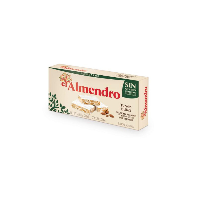 TURRON ALMENDRO SIN AZUCAR DURO 200GR