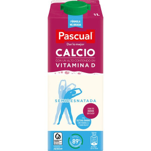 LECHE SEMIDESNATADA CALCIO PASCUAL 1L