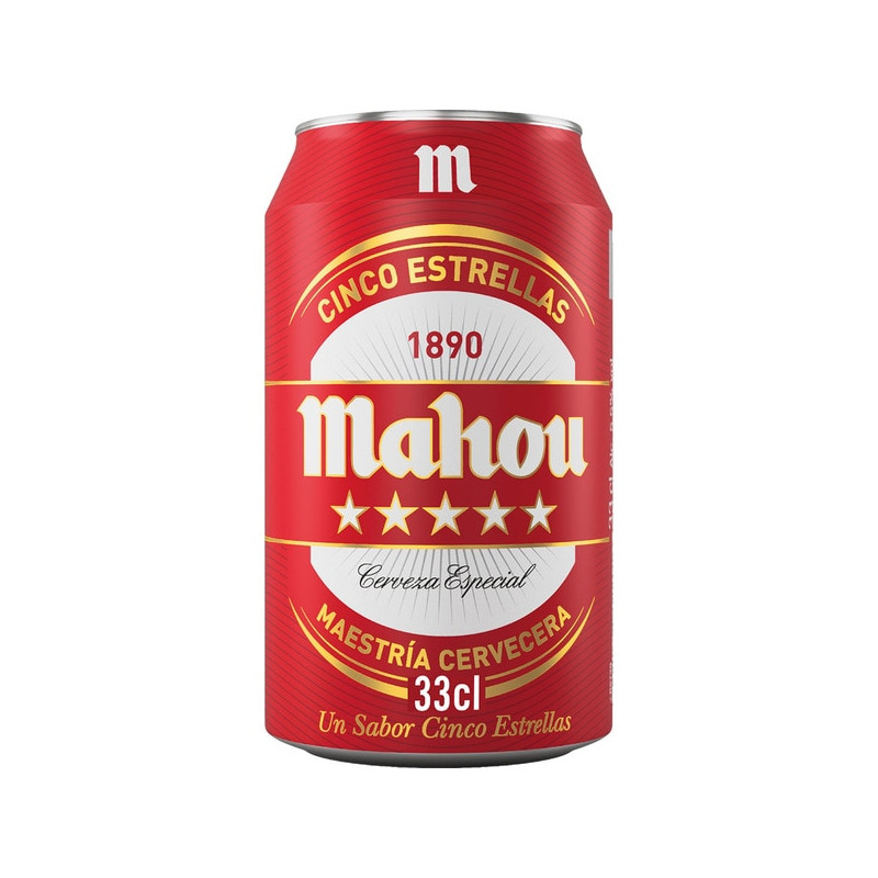 CERVEZA MAHOU 5 ESTRELLAS LATA 33CL