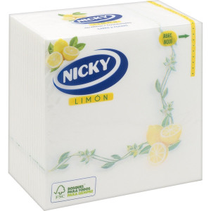 SERVILLETA NICKY LIMON 33X33 2C 65U