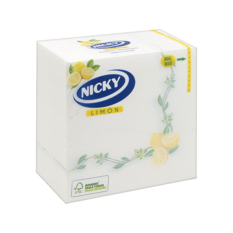 SERVILLETA NICKY LIMON 33X33 2C 65U