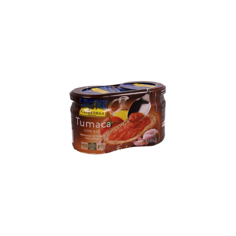 TUMACA CON AJO CARRETILLA 2X185GR
