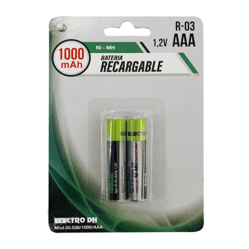 PILAS RECARGABLES 1000mAH AAA P2