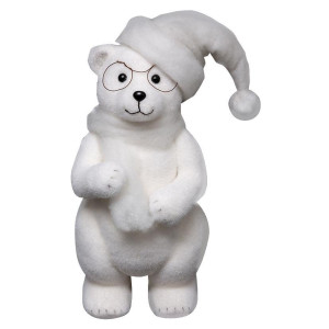 FIGURA OSO CON GAFAS Y GORRO 38 CM 