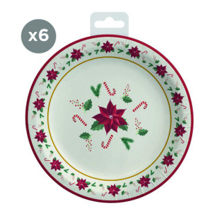 PLATOS DE NAVIDAD 23CM 6UD
