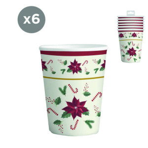 VASOS 266 ML  NAVIDAD 6 UNIDADES