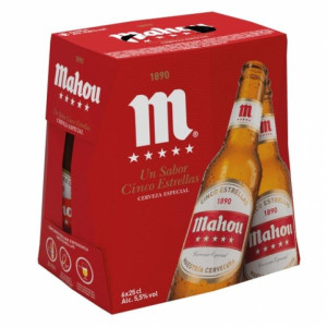 CERVEZA MAHOU 5 ESTRELLAS 6X25CL
