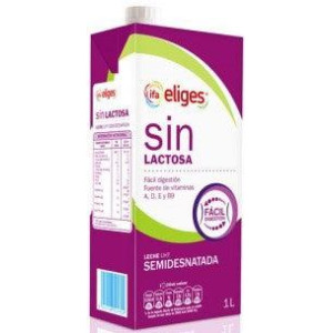 LECHE SEMIDESNATADA SIN LACTOSA IFA 1L