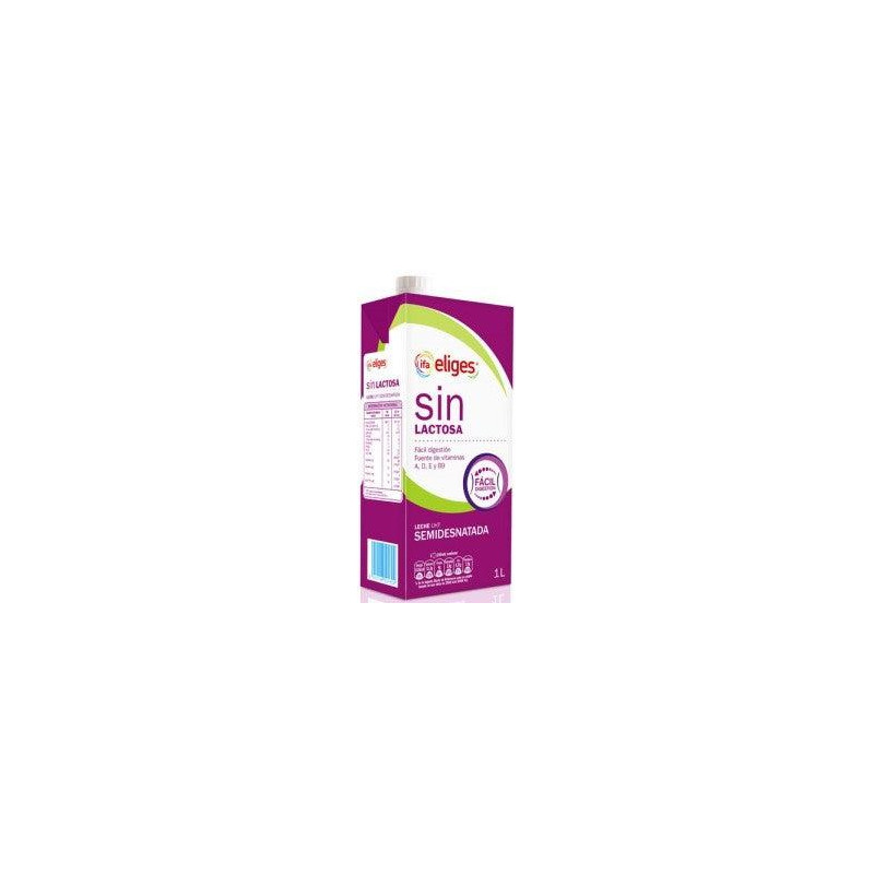 LECHE SEMIDESNATADA SIN LACTOSA IFA 1L
