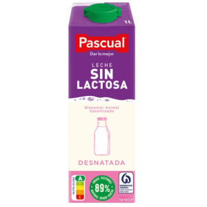 LECHE DESNATADA SIN LACTOSA PASCUAL 1L