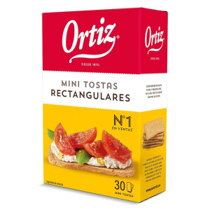 MINI TOSTAS RECTANGULARES ORTIZ 100GR 30UDS