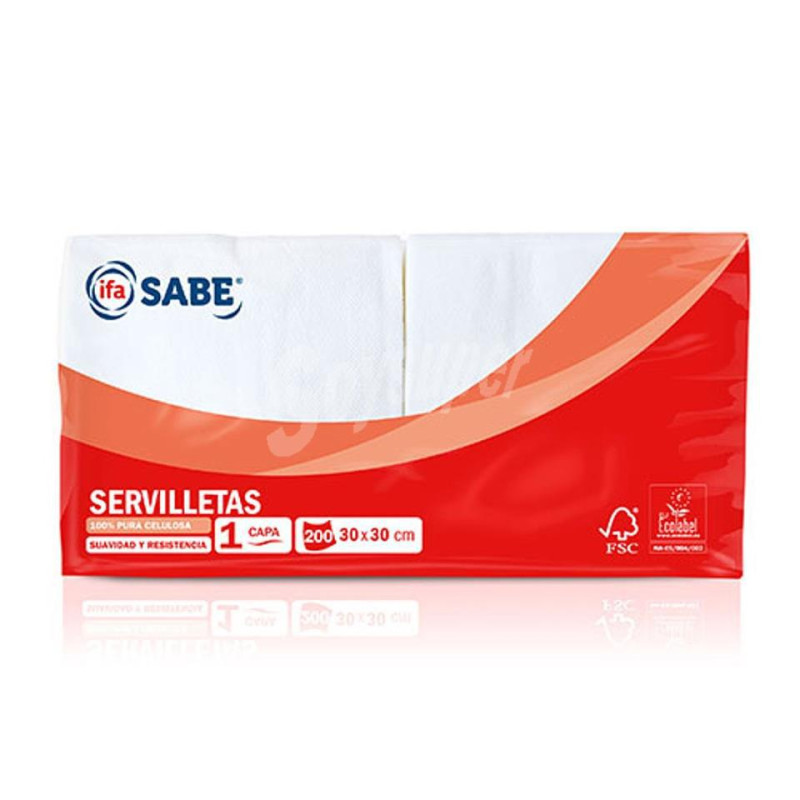 SERVILLETA BLANCA IFA SABE 1CAPA 200U