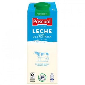 LECHE SEMIDESNATADA PASCUAL 1L