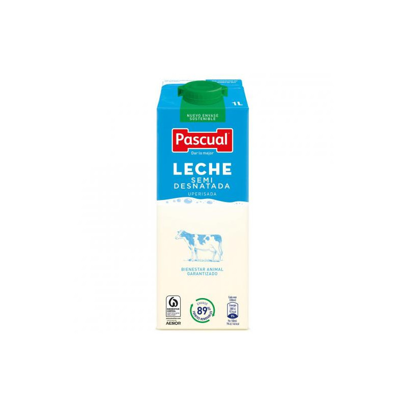 LECHE SEMIDESNATADA PASCUAL 1L