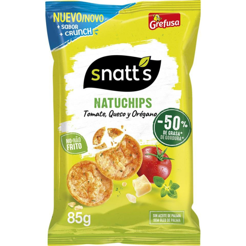 NATUCHIPS TOMATE QUESO Y OREGANO 65GR