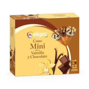 MINI CONO VAINILLA Y CHOCOLATE 12X30ML