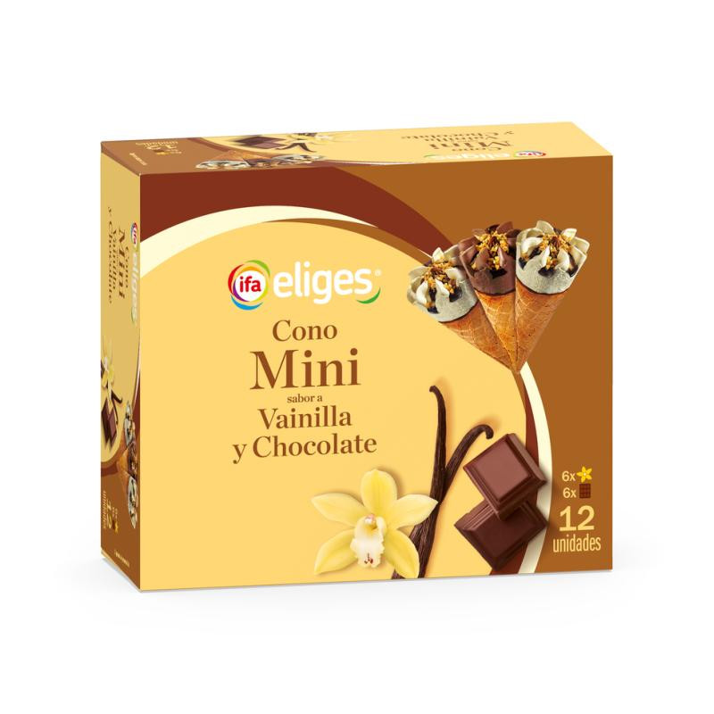MINI CONO VAINILLA Y CHOCOLATE 12X30ML