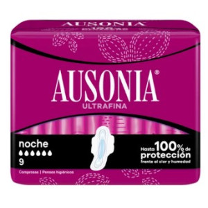 COMPRESA AUSONIA NOCHE ULTRAFINA 9UDS