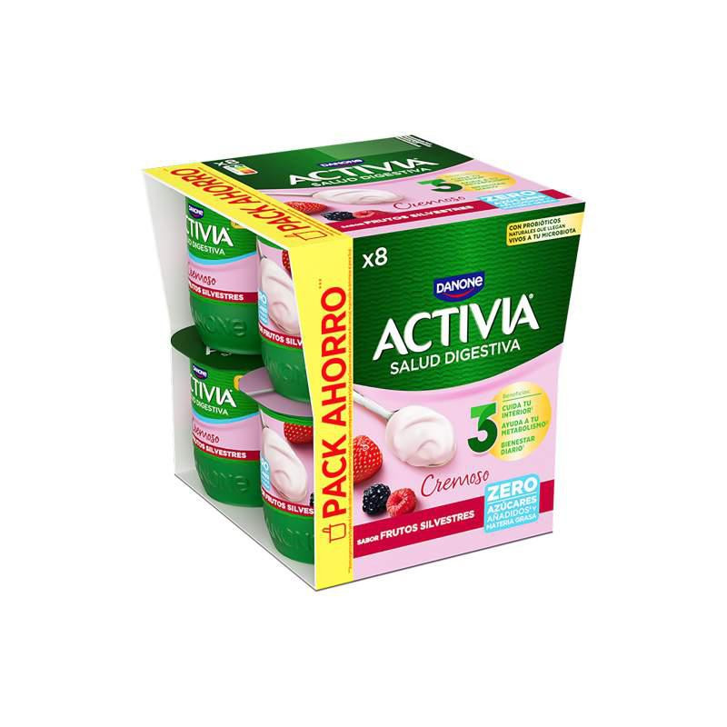 YOGUR ACTIVIA CREMOSO 0  FRUTOS SILVESTRES X8