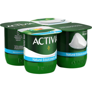 YOGUR 0  NATURAL EDULCORADO ACTIVIA 4X120GR