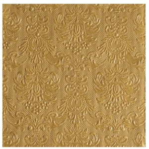 SERVILLETA 33X33CM  GRABADA LISA ORO