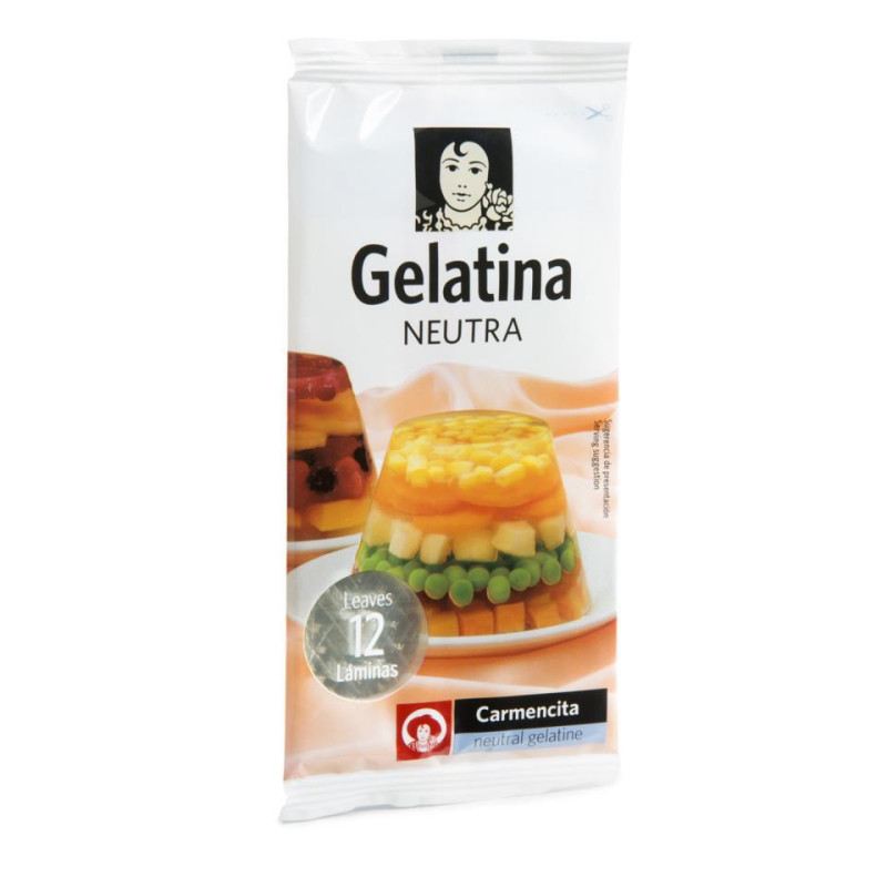GELATINA NEUTRA CARMENCITA 12 LAMINAS