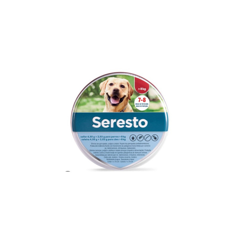 COLLAR ANTIPARASITARIO SERESTO  8KG 70CM