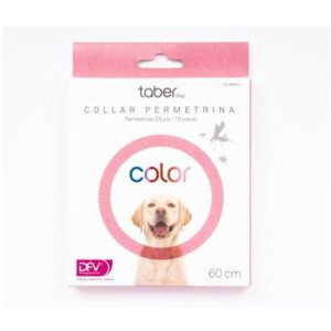 COLLAR PERMETRINA COLOR ROSA TABERDOG 60CM