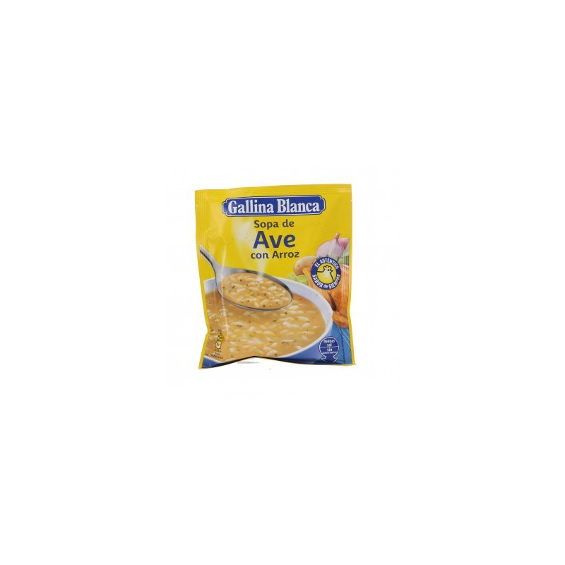 SOPA AVE CON ARROZ GALLINA BLANCA 85GR