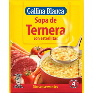 SOPA SOBRE TERNERA C/ ESTRELLAS GALLINA BLANCA 76G