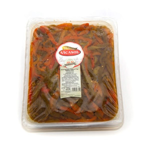 TIRAS PIMIENTO ROJO Y VERDE ASADO 350GR