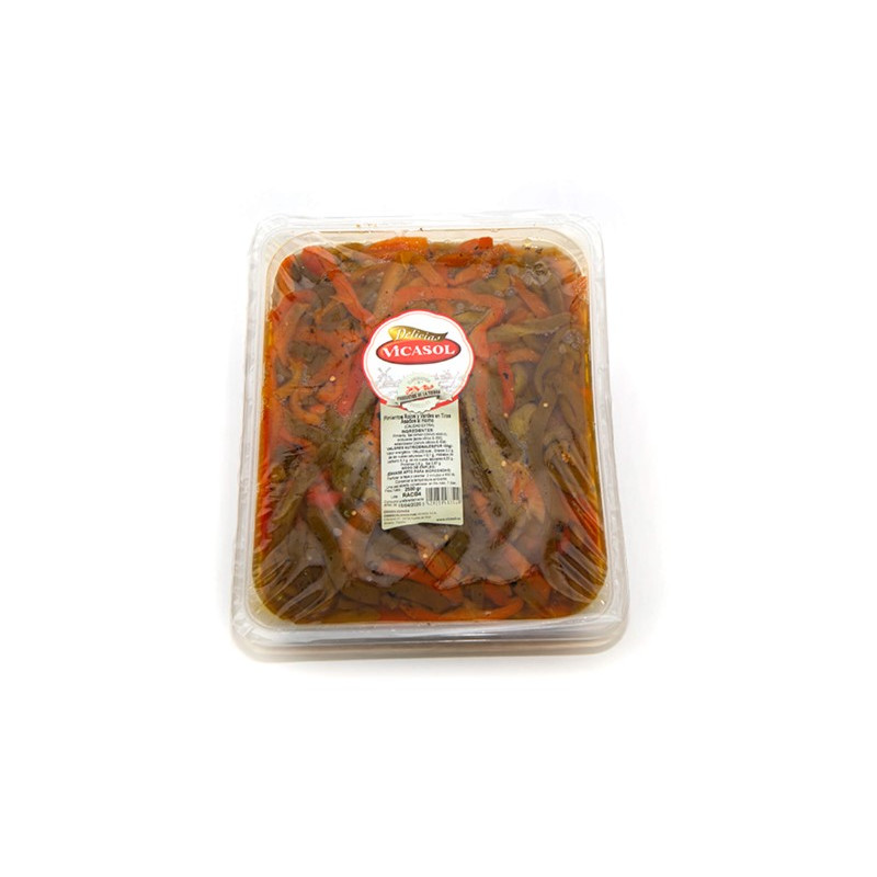 TIRAS PIMIENTO ROJO Y VERDE ASADO 350GR