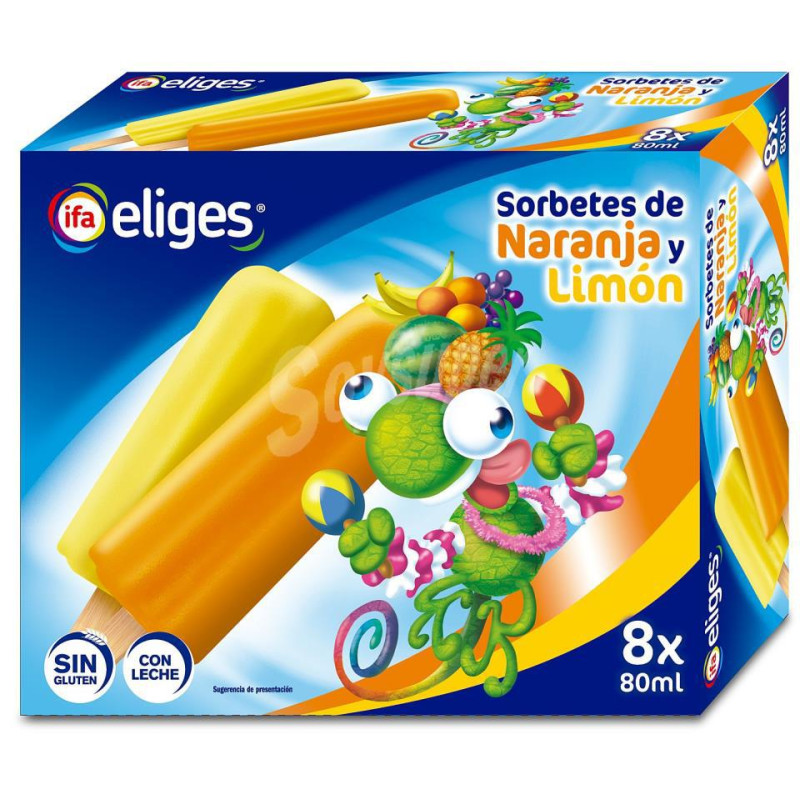 HELADOR SORBETE LIMON Y NARANJA IFA 8X80ML