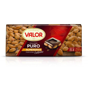 CHOCOLATE PURO CON ALMENDRAS VALOR 250GR