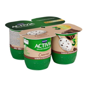 YOGUR ACTIVIA CREMOSO STRACCIATELLA 115G X4