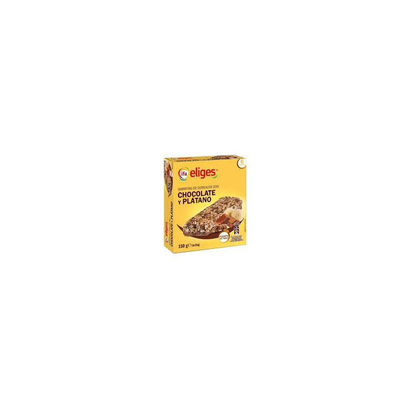 BARRITA CHOCOLATE PLATANO IFA 6X150GR