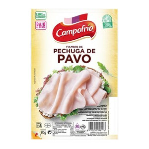 MUSLO DE PAVO COCIDO CAMPOFRIO 70GR