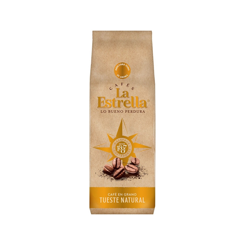 CAFE NATURAL EN GRANO LA ESTRELLA 500GR