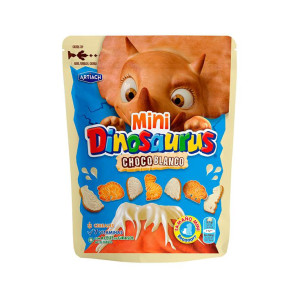 GALLETAS MINI DINOSAURUS CHOCOLATE BLANCO 100GR