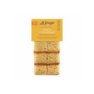 BIZCOCHO COCO Y PLANTANO SIN GLUTEN LA GRANJA 230G